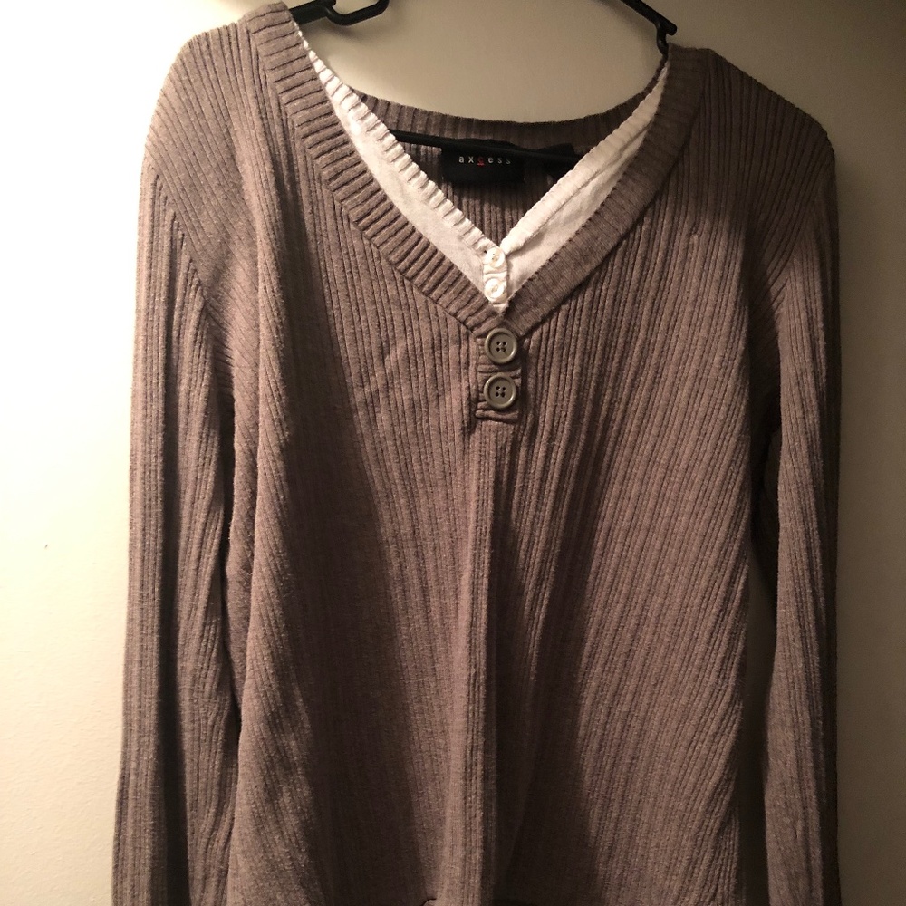 Faux layered shirt